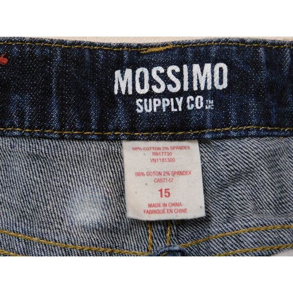 Denim Jeans Booty Shorts Sz. 15 Dark Wash Mossimo Supply - Picture 4 of 4
